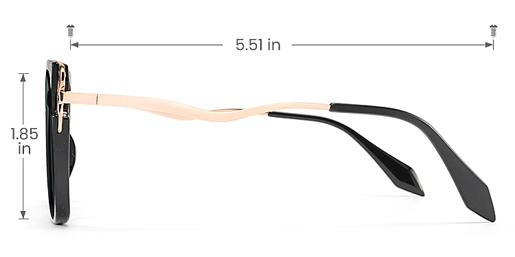 Wallis black   TR90  Sunglasses, size view
