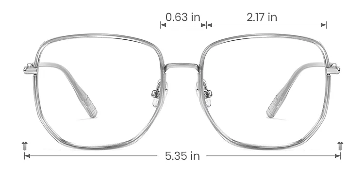 Charlie grey   Plastic  Eyeglasses, size view