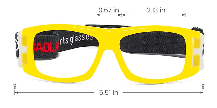 Jack yellow   Plastic  Eyeglasses, size view