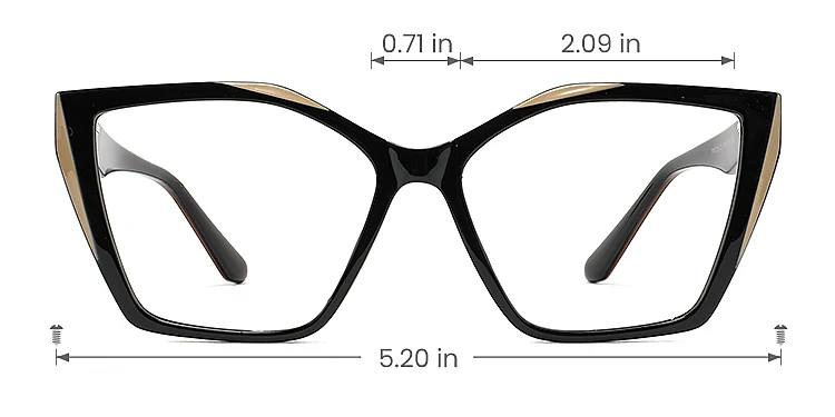 Babe black   Plastic  Eyeglasses, size view