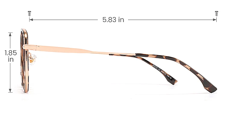 Clady champagne tortoise   Plastic  Eyeglasses, size view