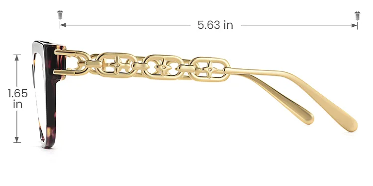 Aveline warm tortoise   Acetate  Eyeglasses, size view