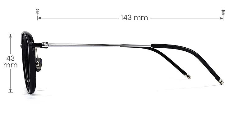Eloise black   Plastic  Eyeglasses, size view
