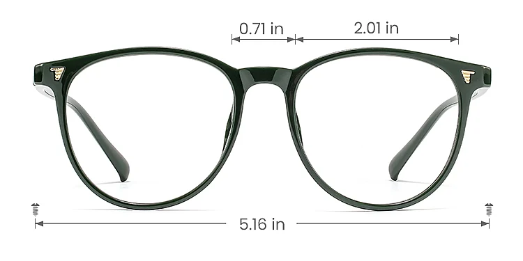 Carry dark green   Plastic  Eyeglasses, size view