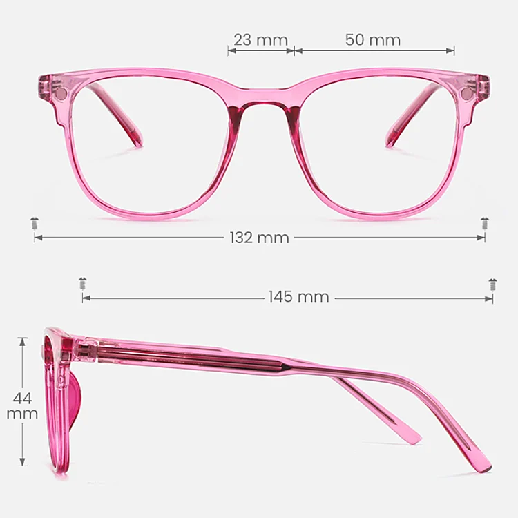 Deysi clear purple   Plastic  Eyeglasses, size view