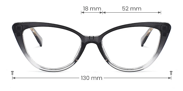 Enyo gradient grey   Plastic  Eyeglasses, size view