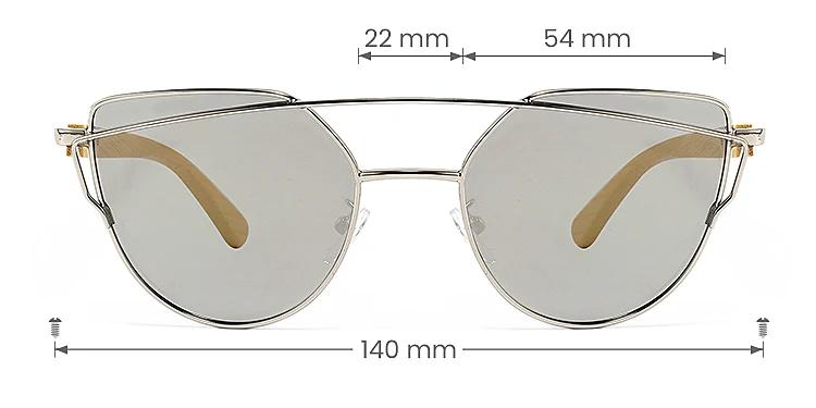 Mabel silver   Metal  Sunglasses, size view