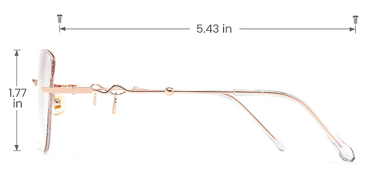 Cassian rose gold silver   Metal  Eyeglasses, size view