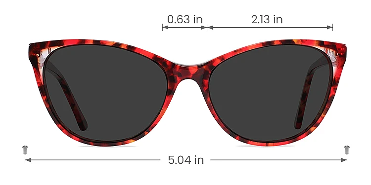 Marilyn red tortoise   Acetate  Sunglasses, size view