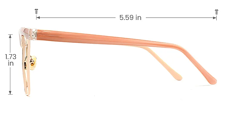 Patricia pink   Plastic  Eyeglasses, size view