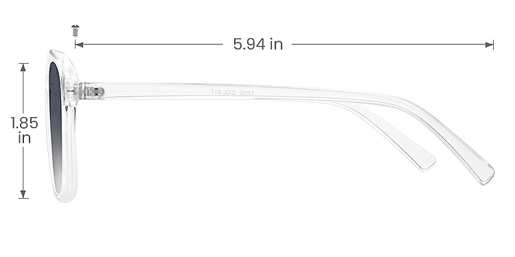 Bess clear   TR90  Sunglasses, size view