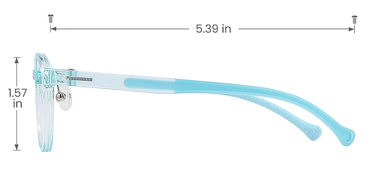 Dayan clear blue   Plastic  Eyeglasses, size view
