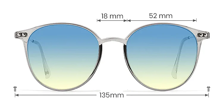 Leona grey   Plastic  Sunglasses, size view