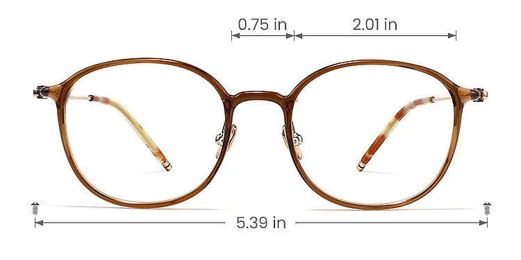 Eloise brown   Plastic  Eyeglasses, size view