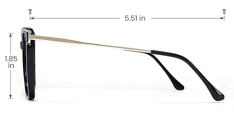 Cili black   Plastic  Eyeglasses, size view