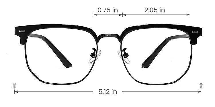 Aviva black   Plastic  Eyeglasses, size view