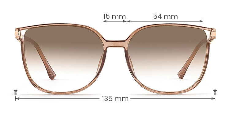 Aysun champagne   Plastic  Sunglasses, size view