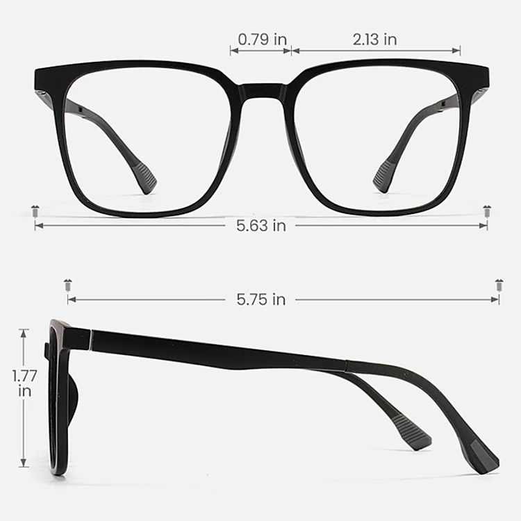Madyn black   Plastic  Eyeglasses, size view