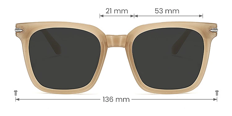 Joya light brown   Plastic  Sunglasses, size view
