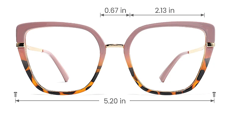 Samimi carmine warm tortoise   Plastic  Eyeglasses, size view