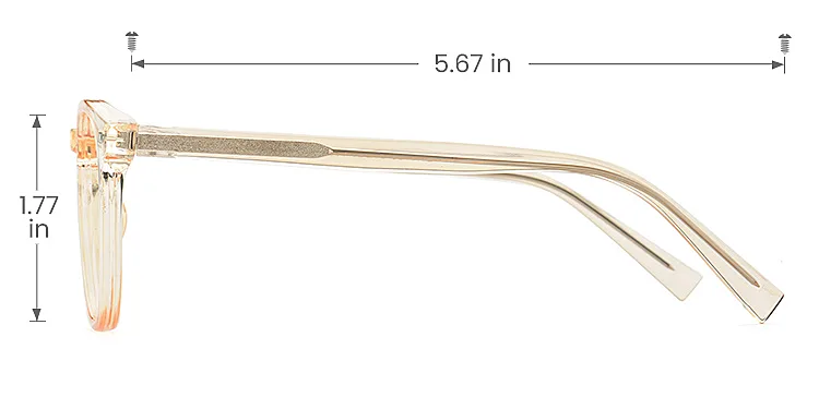 Alaya champagne   Plastic  Eyeglasses, size view