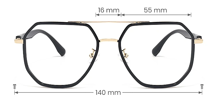 Soleil black gold   Plastic  Eyeglasses, size view