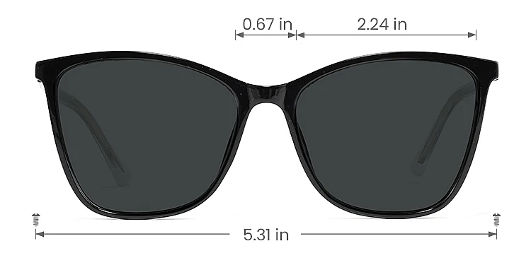 Harary black   Plastic  Sunglasses, size view