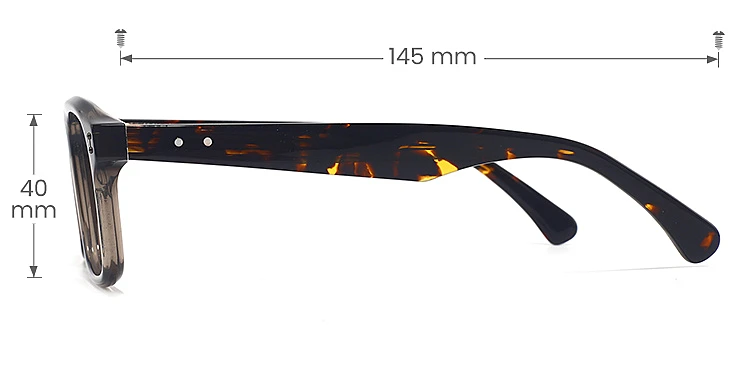 Nyx brown warm tortoise   Acetate  Eyeglasses, size view