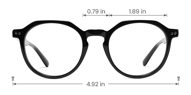 Chrissie black   Plastic  Eyeglasses, size view