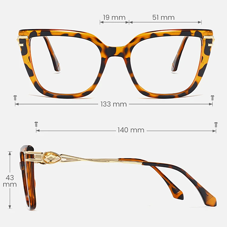 Anella warm tortoise   Plastic  Eyeglasses, size view