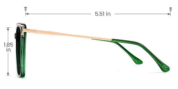Cili green   Plastic  Sunglasses, size view