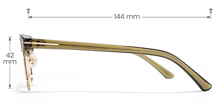 Peta seaweed grey brown   Plastic  Eyeglasses, size view