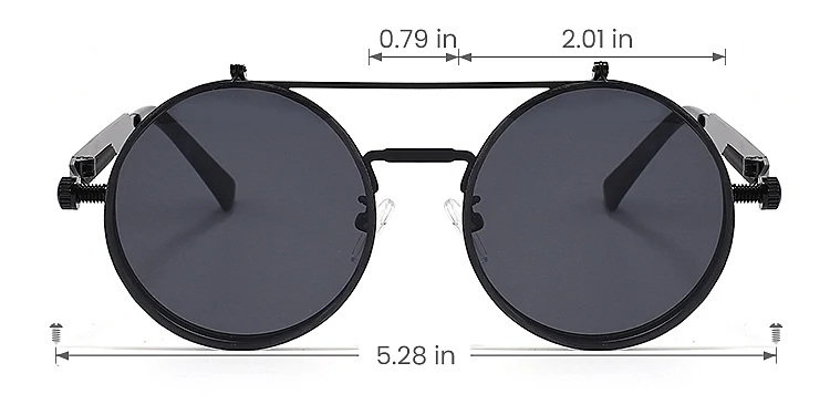 Frank black   Metal  Sunglasses, size view