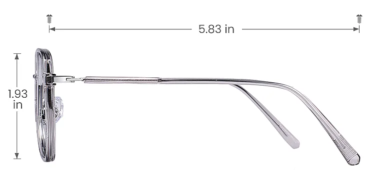 Liisi grey   Plastic  Eyeglasses, size view