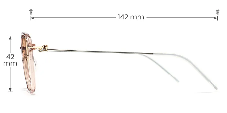 Heimann champagne   Plastic  Sunglasses, size view