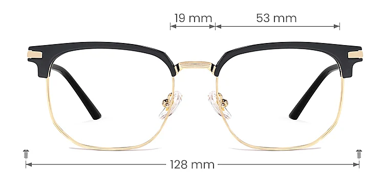 Lyric black gold   Plastic  Eyeglasses, size view