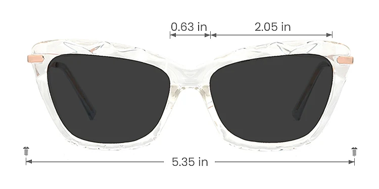 Esther clear   TR90  Sunglasses, size view