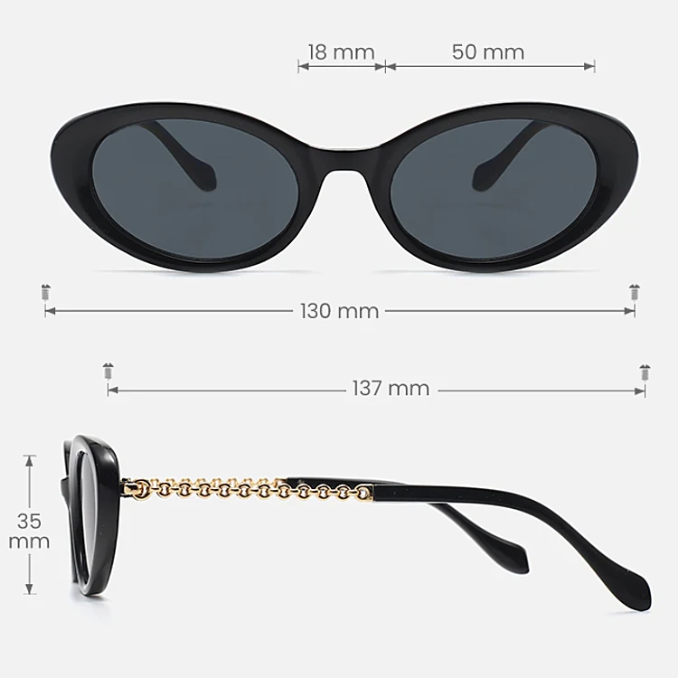 Apollo black   Plastic  Sunglasses, size view