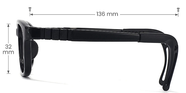 Beatrix black   Plastic  Eyeglasses, size view