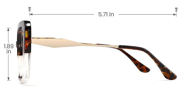 Cryder warm tortoise clear   Plastic  Eyeglasses, size view