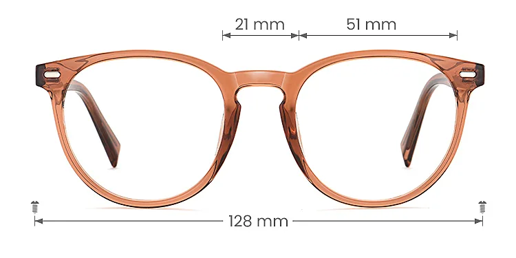 Alaya brown   Plastic  Eyeglasses, size view