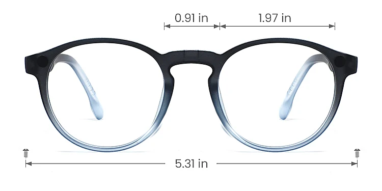 Lumi black blue   Plastic  Eyeglasses, size view
