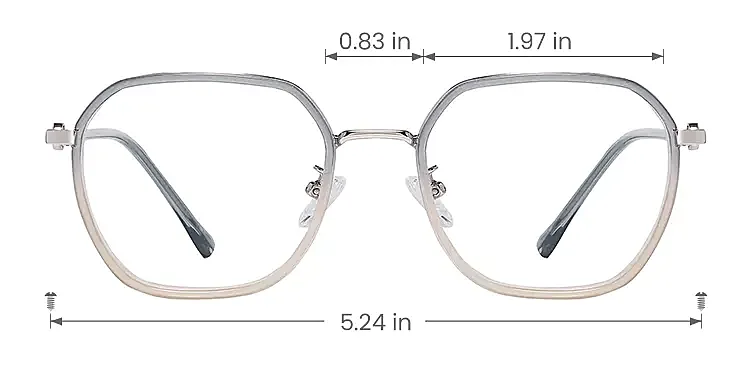 Amore blue champagne   Plastic  Eyeglasses, size view