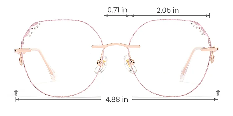 Anneli rose gold   Metal  Eyeglasses, size view