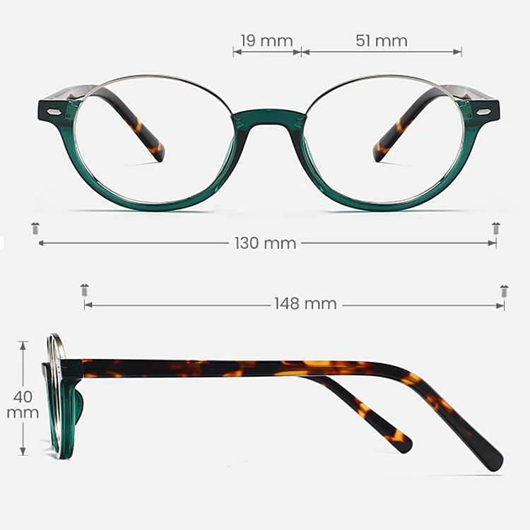 Vespera green   Plastic  Eyeglasses, size view