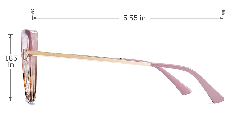 Samimi carmine warm tortoise   Plastic  Eyeglasses, size view