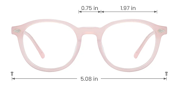 Carley pink   Acetate  Eyeglasses, size view