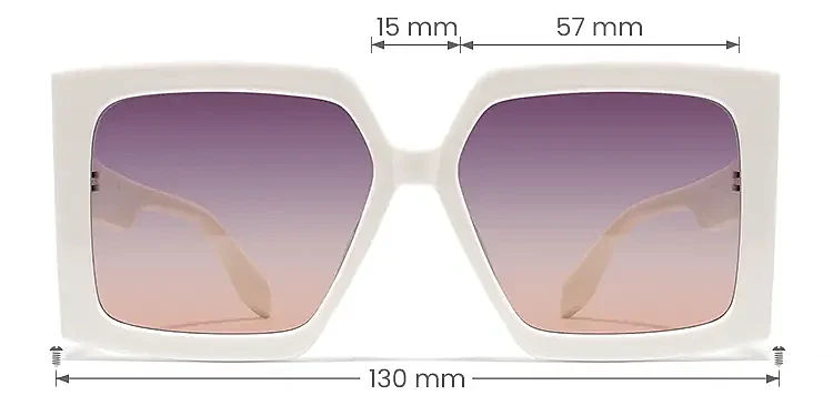 Jelly white   Plastic  Sunglasses, size view