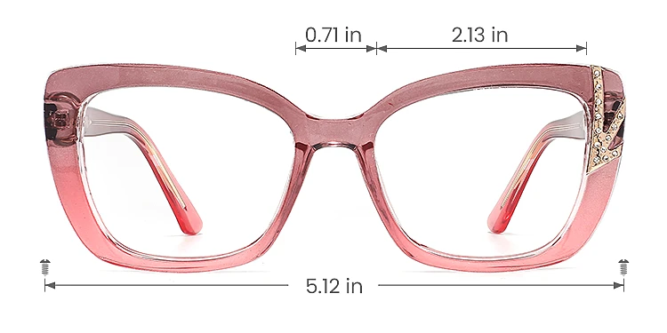 Morna purple carmine   Plastic  Eyeglasses, size view