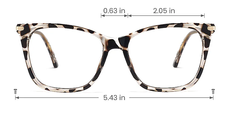 Soraya petal tortoise   Plastic  Eyeglasses, size view